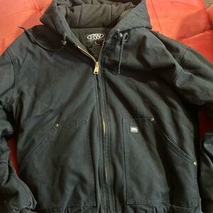 RW&CO. Men's Black Hooded Performance Jacket